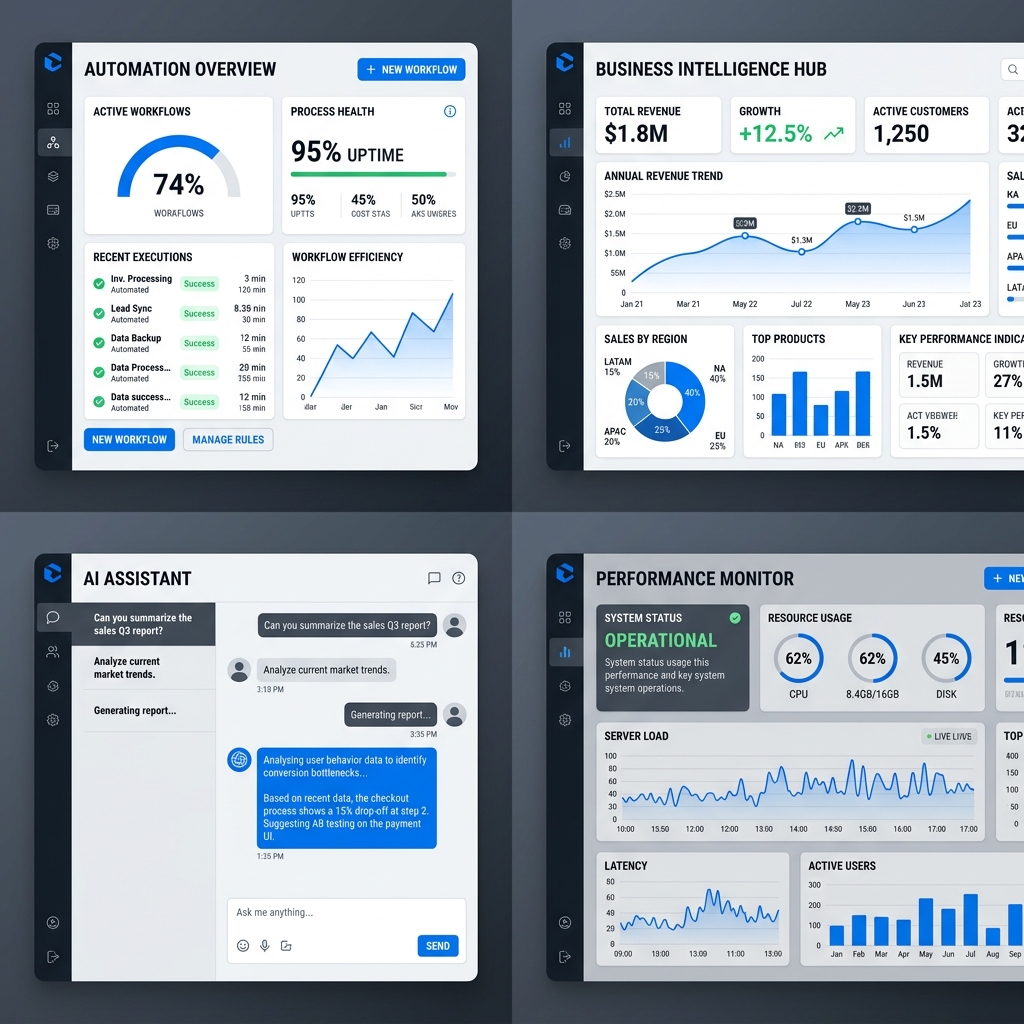Dashboard empresarial con automatizacion y trazabilidad